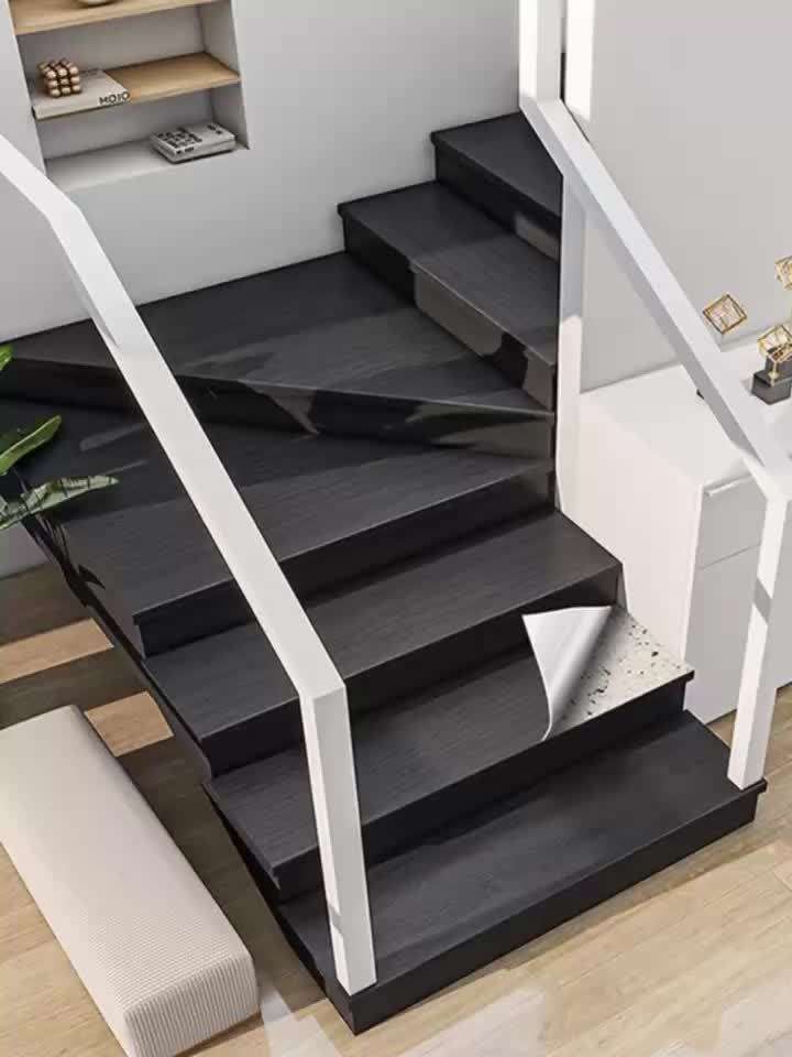 Stickers d’escaliers vinyle bois