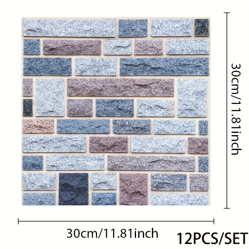 Stickers Muraux 3D Carrelage Effet Pierre