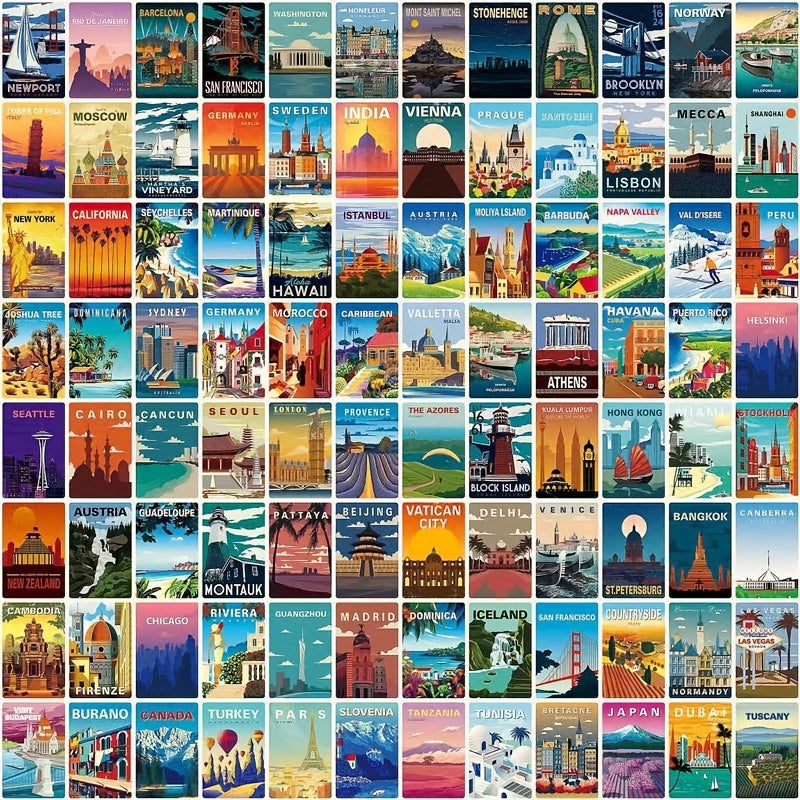 108 Stickers Vintage Voyage