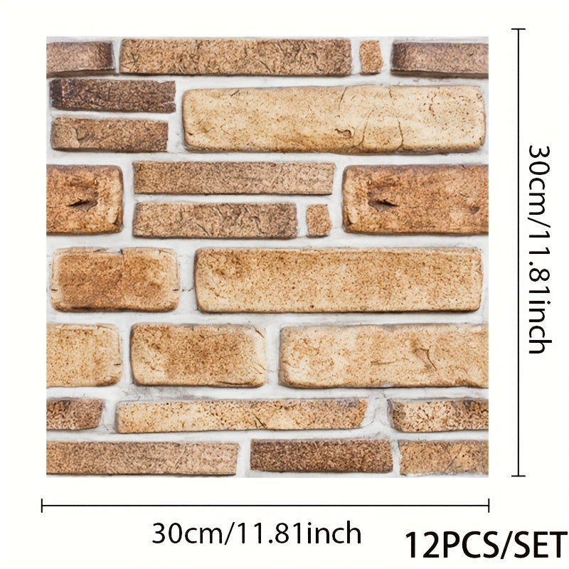 Stickers Muraux 3D Carrelage Effet Pierre