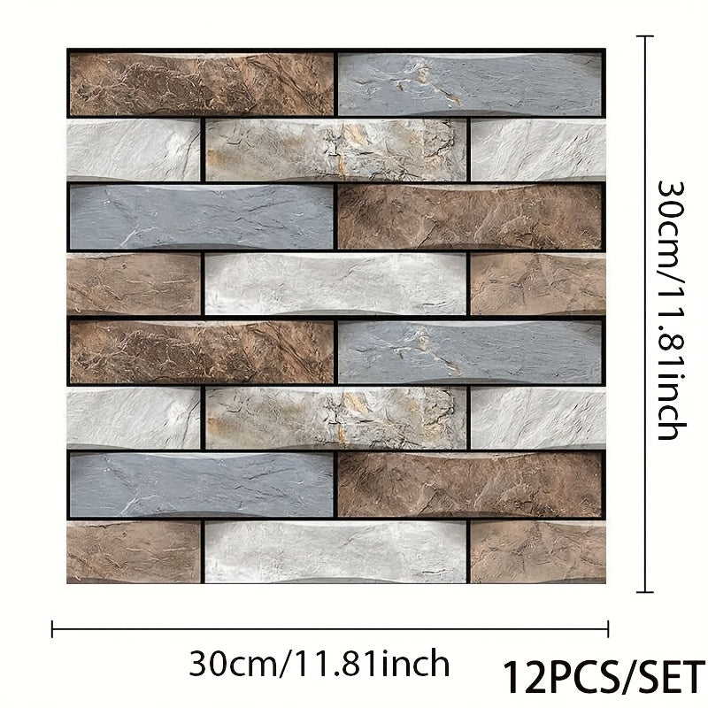 Stickers Muraux 3D Carrelage Effet Brique