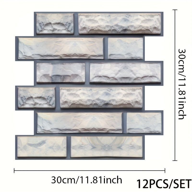 Stickers Muraux 3D Carrelage Effet Brique