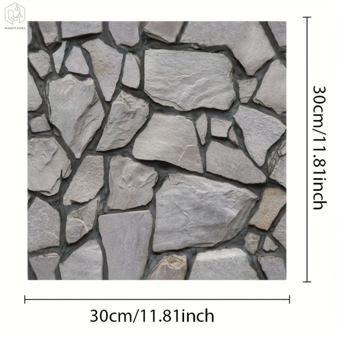 Stickers Muraux 3D Carrelage Effet Pierre