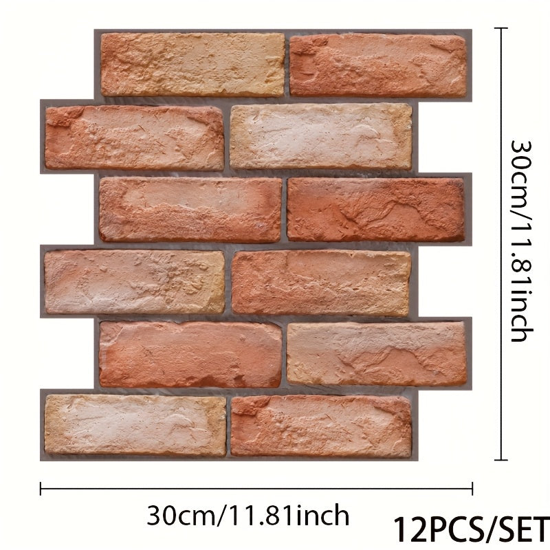 Stickers Muraux 3D Carrelage Effet Brique