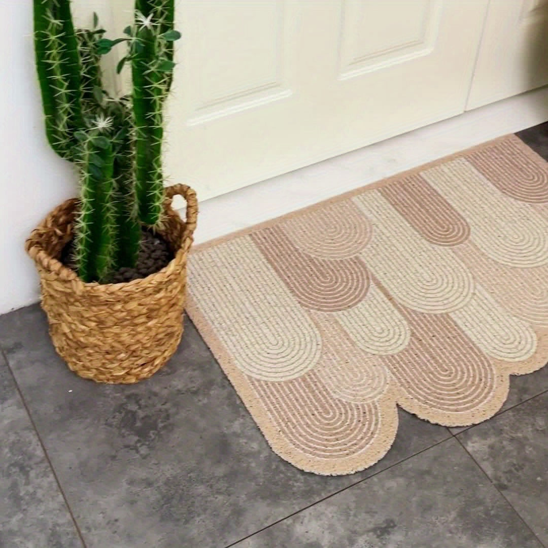 Tapis de Porte Floral Antidérapant