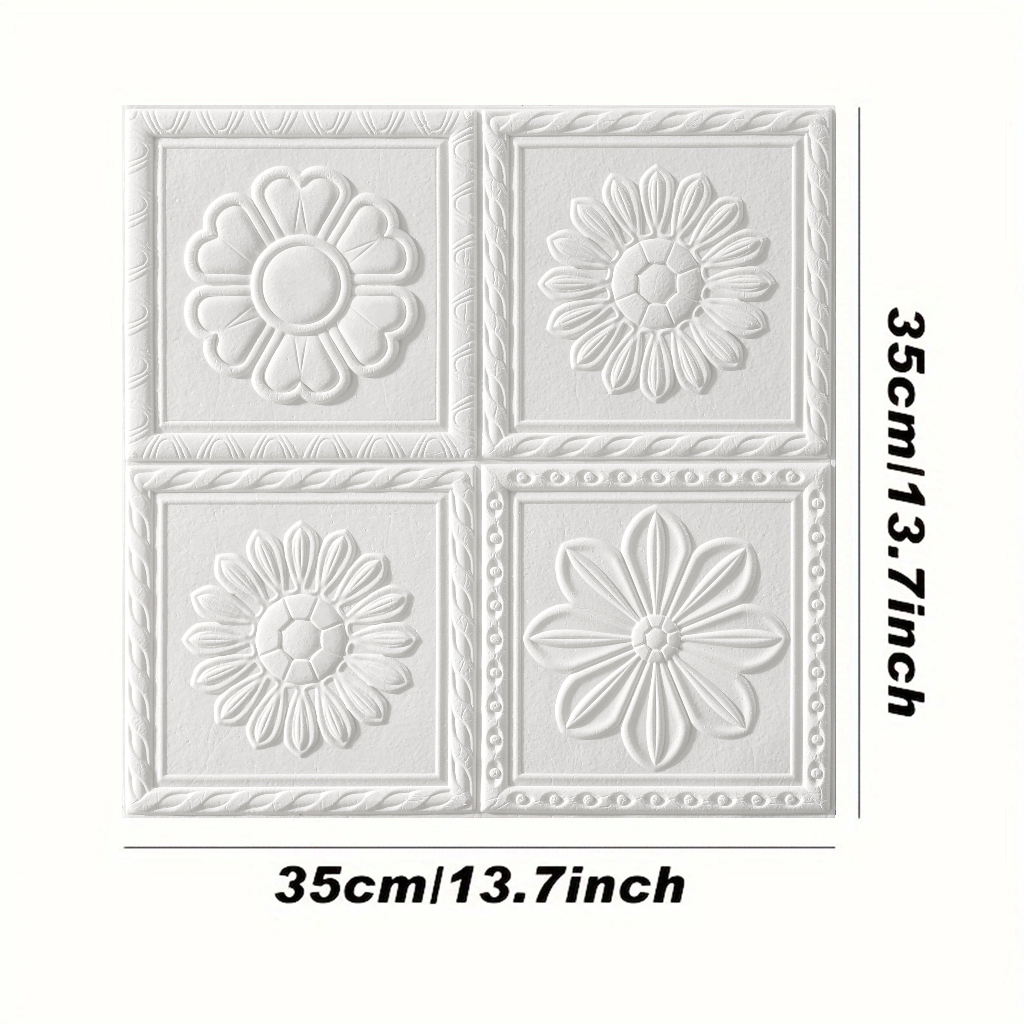 30 Panneaux Muraux Blanc Vintage