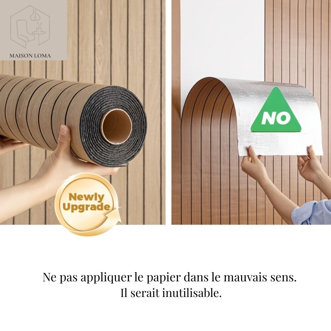 Rouleau Mural Effet Bois