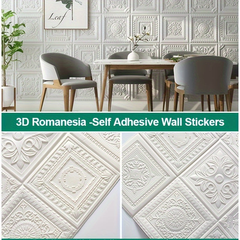 30 Panneaux Muraux Blanc Vintage