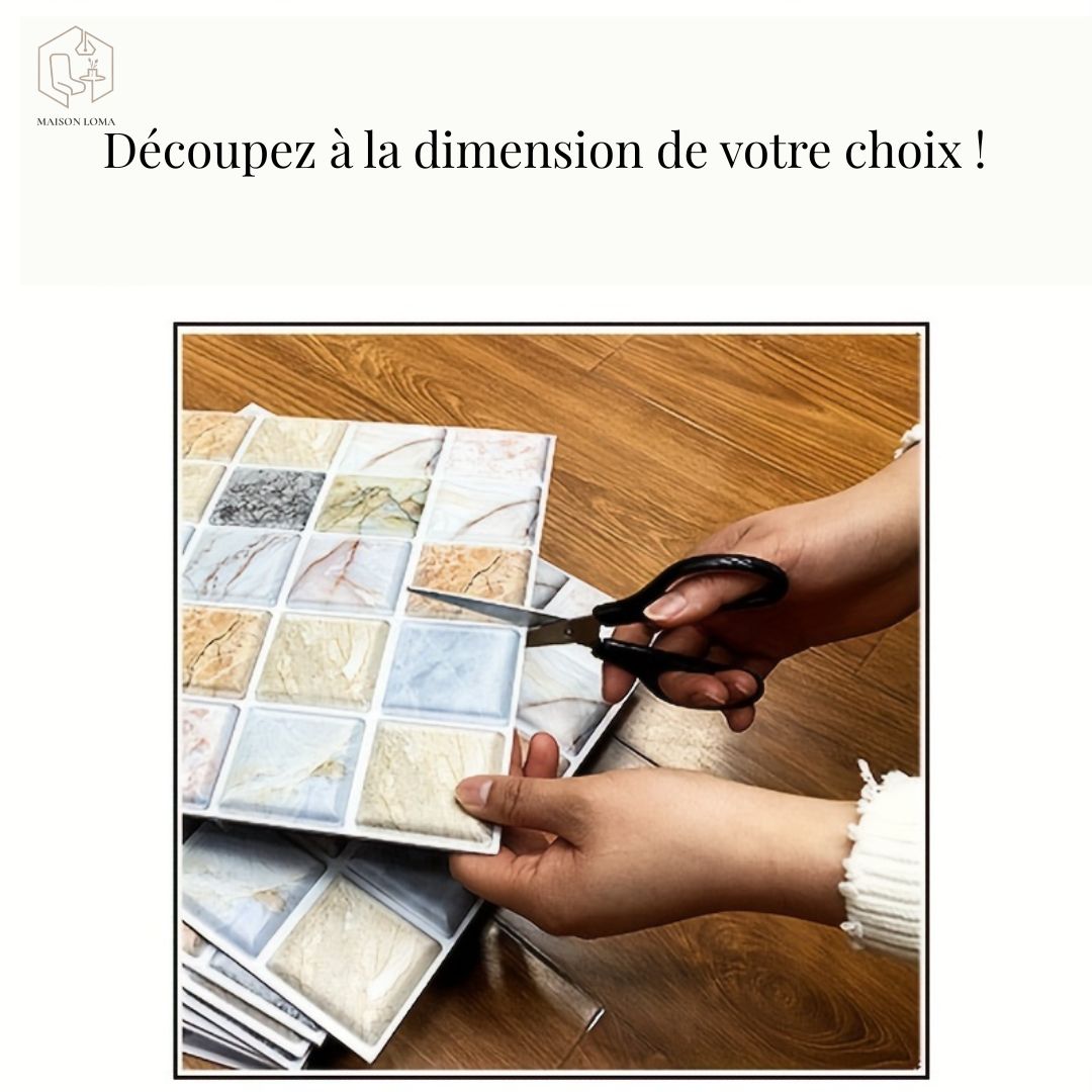 Stickers Muraux 3D Carrelage Effet Mosaïque