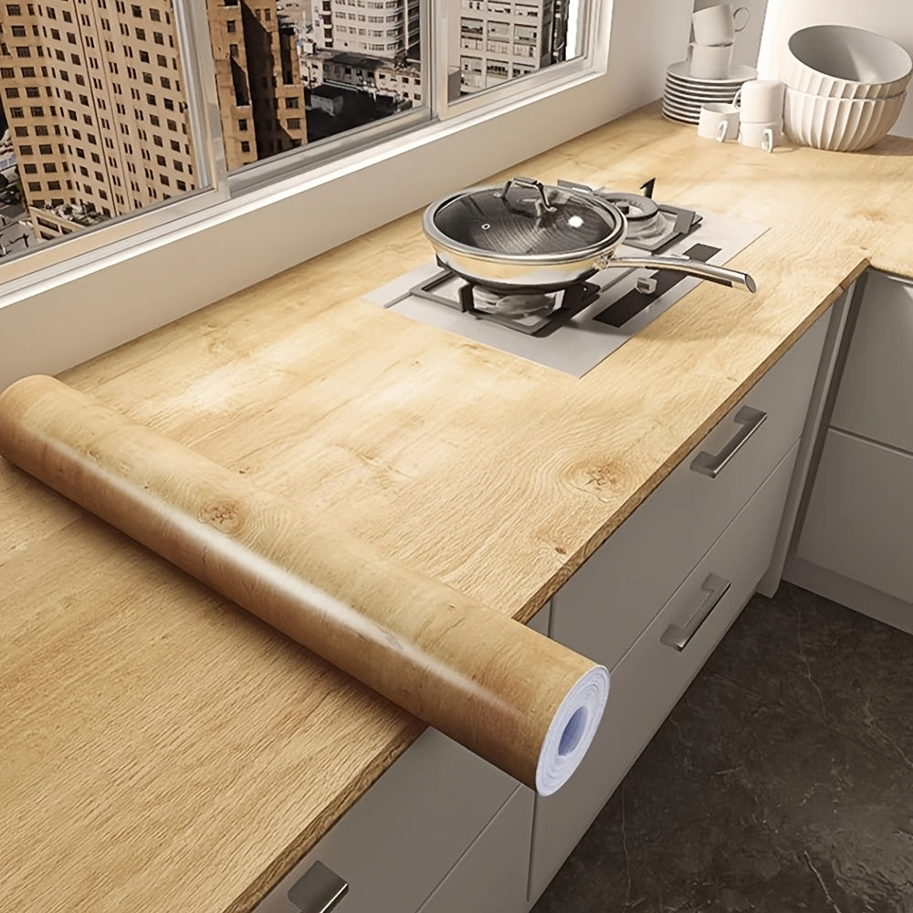 Vinyle auto-adhésif effet bois pour meubles