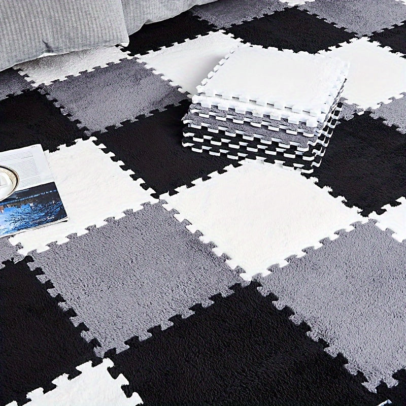 24 Dalles Tapis Patchwork Épais