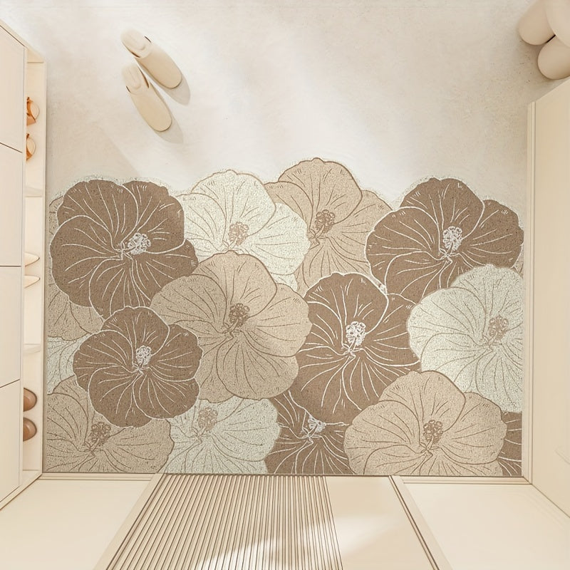 Tapis de Porte Floral Antidérapant