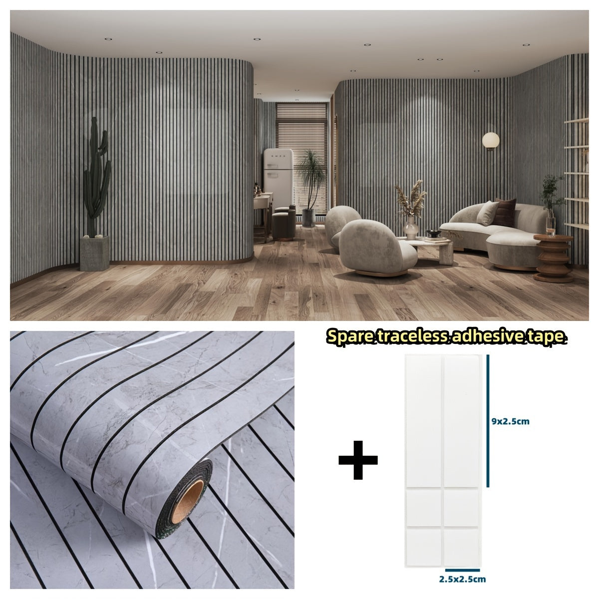 Rouleau Mural Effet Bois