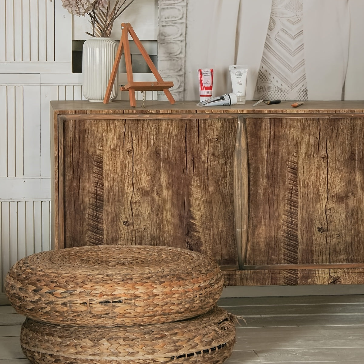 Vinyle auto-adhésif effet bois pour meubles