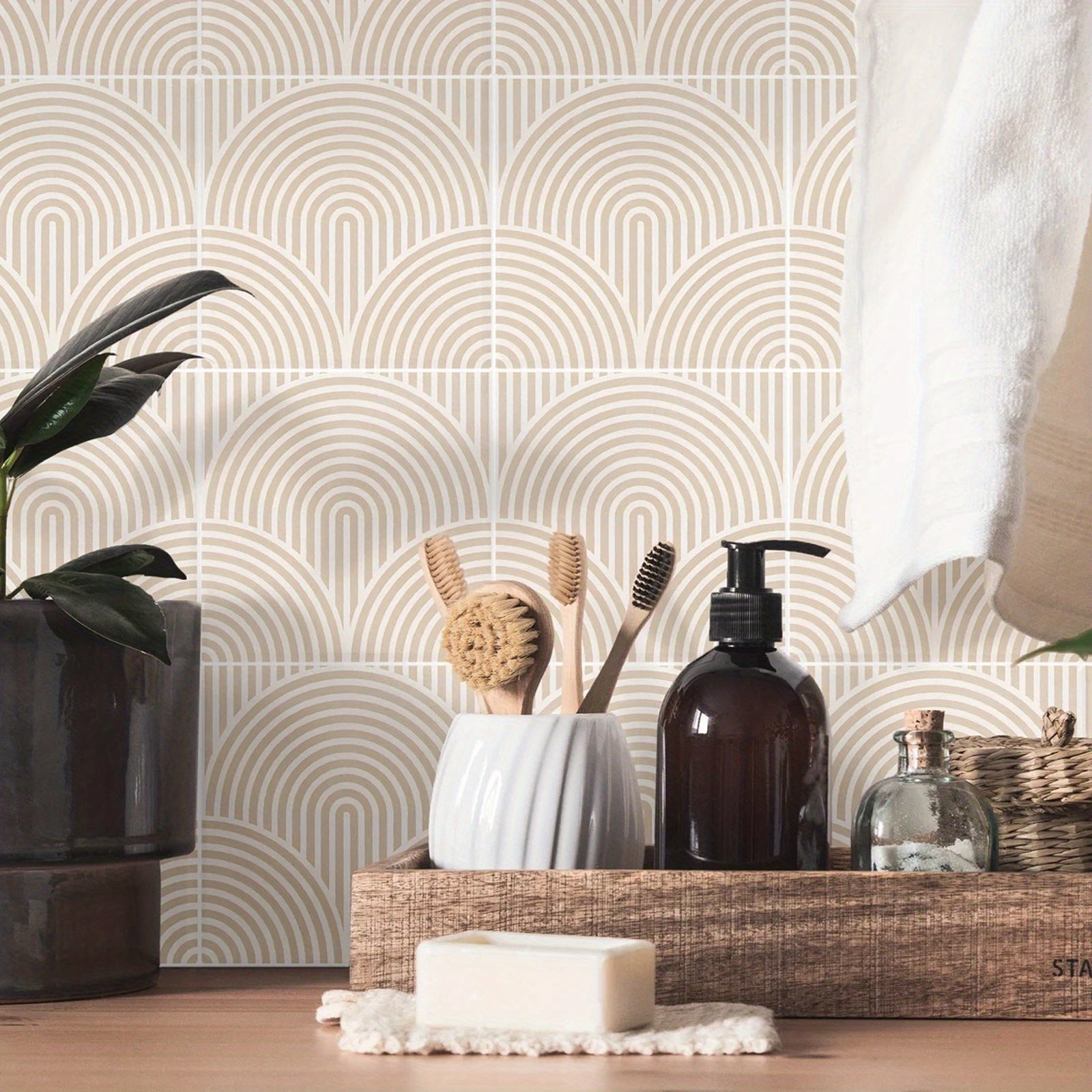 10 Carreaux déco auto-adhésifs