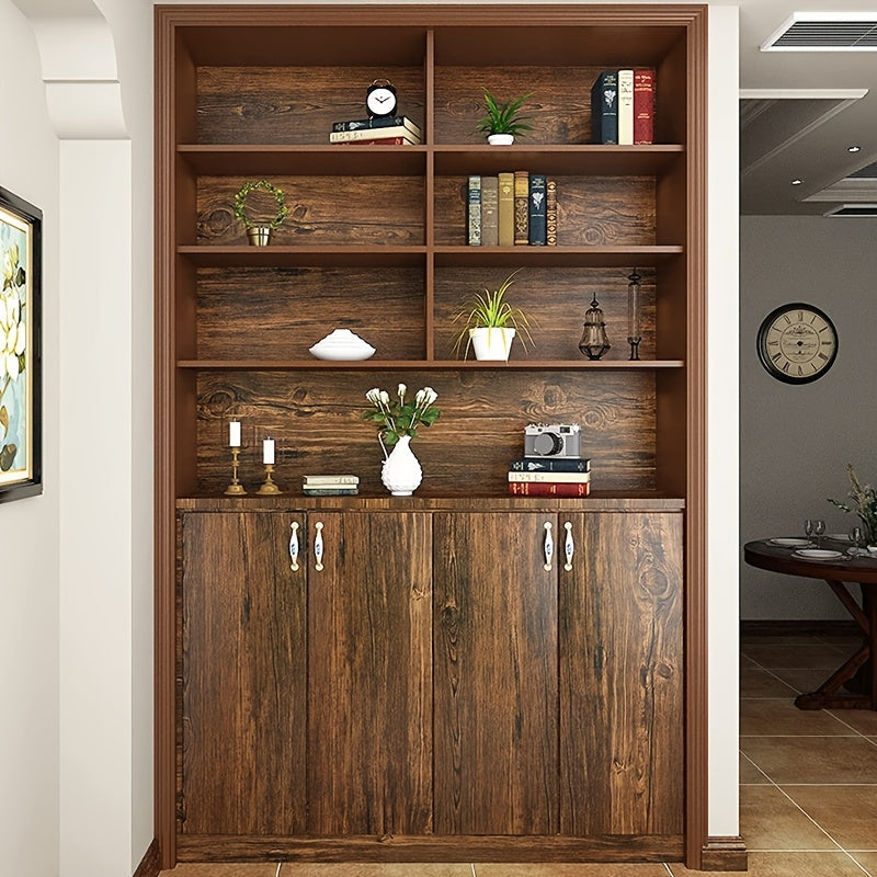 Sticker meuble auto-adhésif effet bois foncé