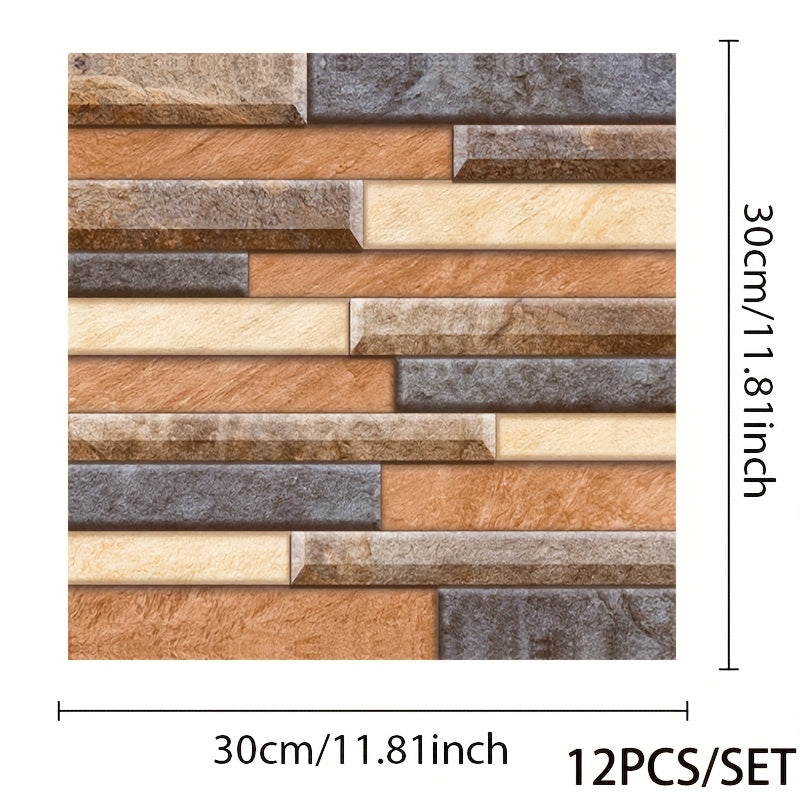 Stickers Muraux 3D Carrelage Effet Brique