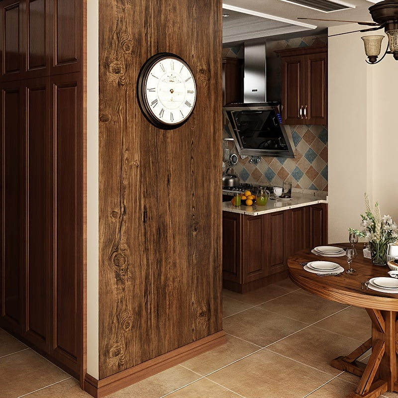 Sticker meuble auto-adhésif effet bois foncé