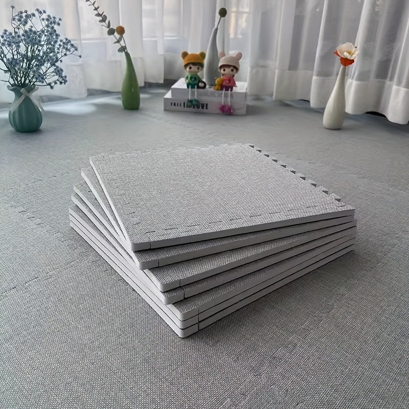 Tapis Mousse Effet Lin – Lot de 20 Dalles