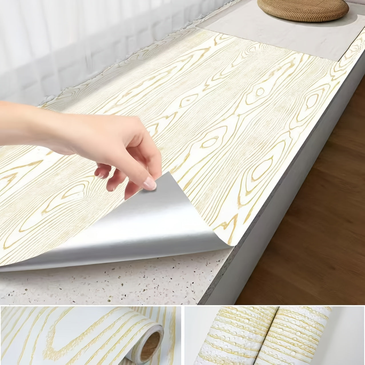 Rouleau Adhésif Effet Bois