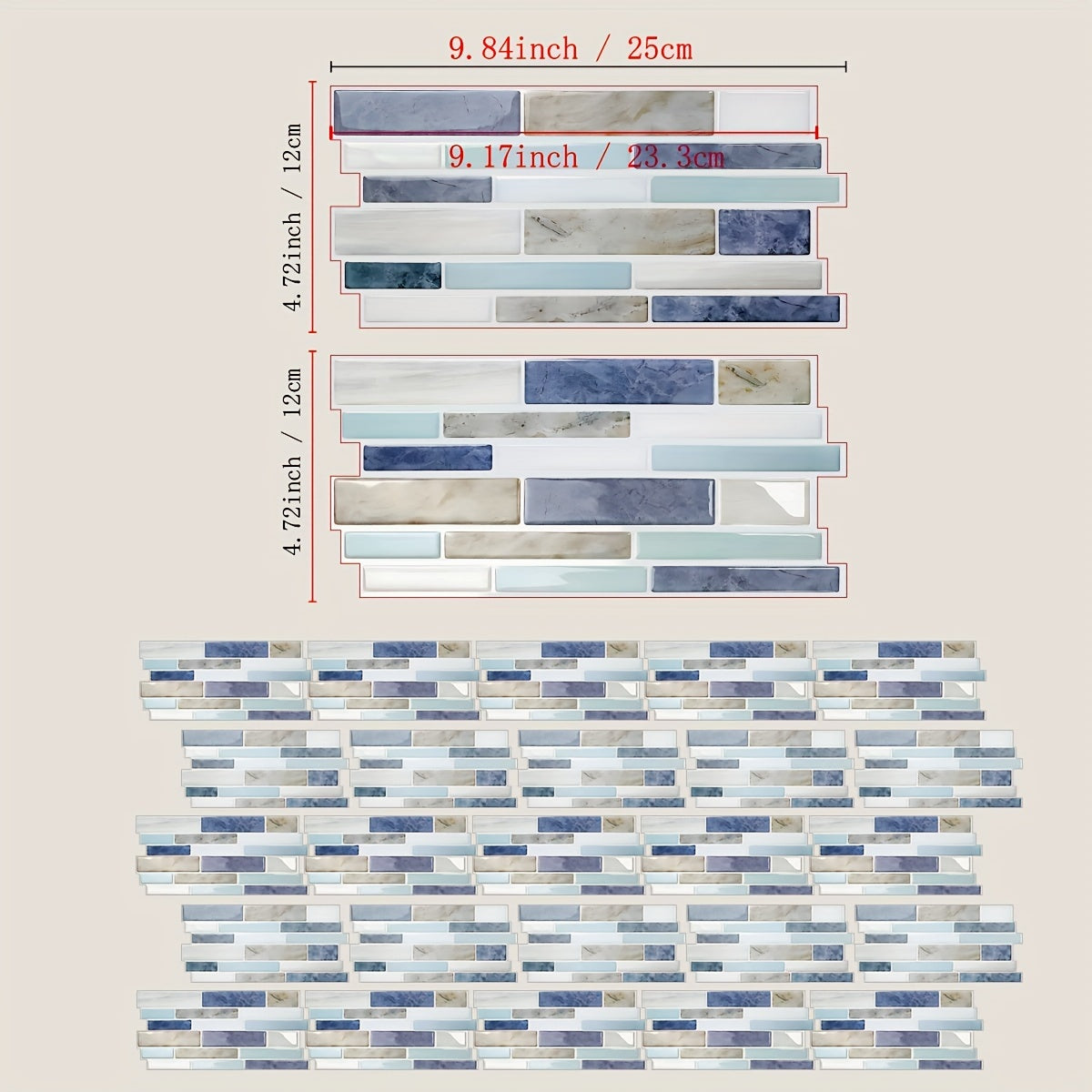 Stickers Carreaux Effet Marbre