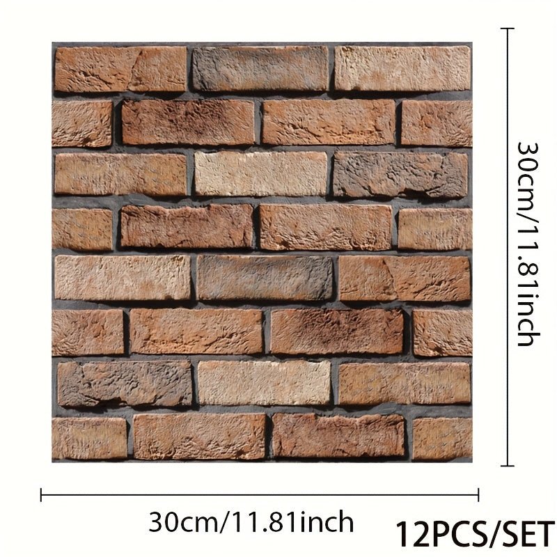 Stickers Muraux 3D Carrelage Effet Brique