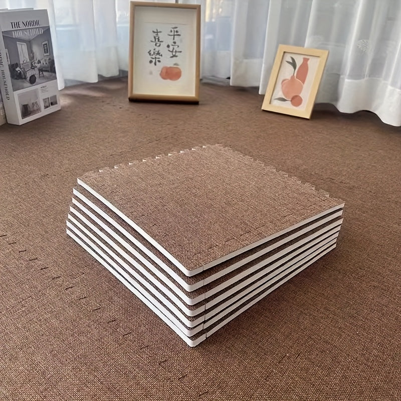 Tapis Mousse Effet Lin – Lot de 20 Dalles