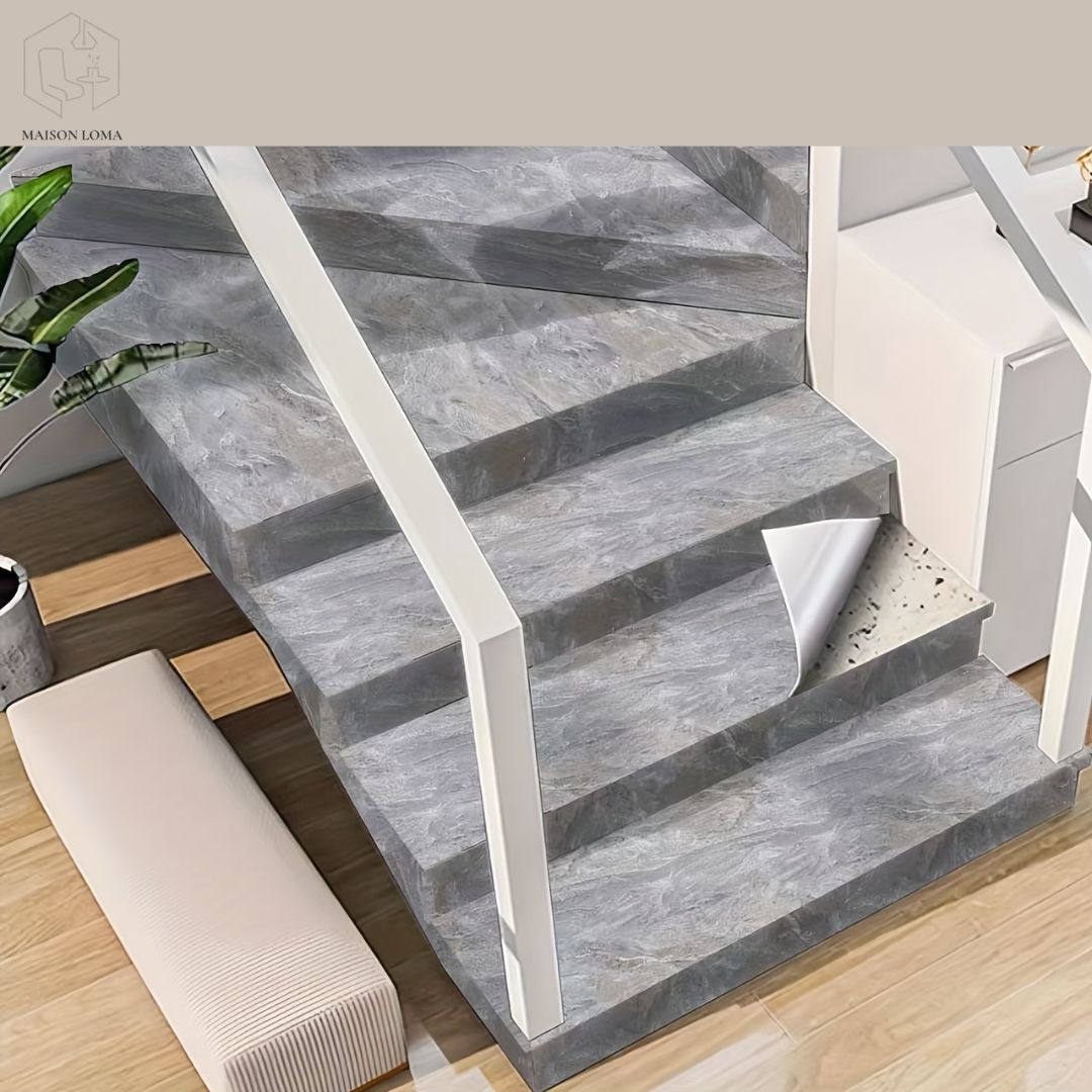 Stickers Escaliers Effet Marbre