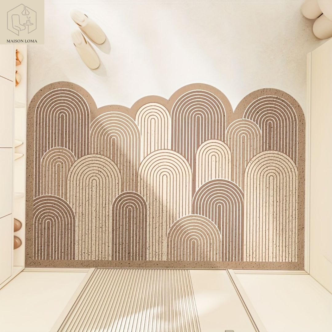 Tapis de Porte Floral Antidérapant