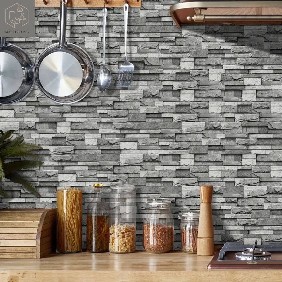 Stickers Muraux 3D Carrelage Effet Pierre