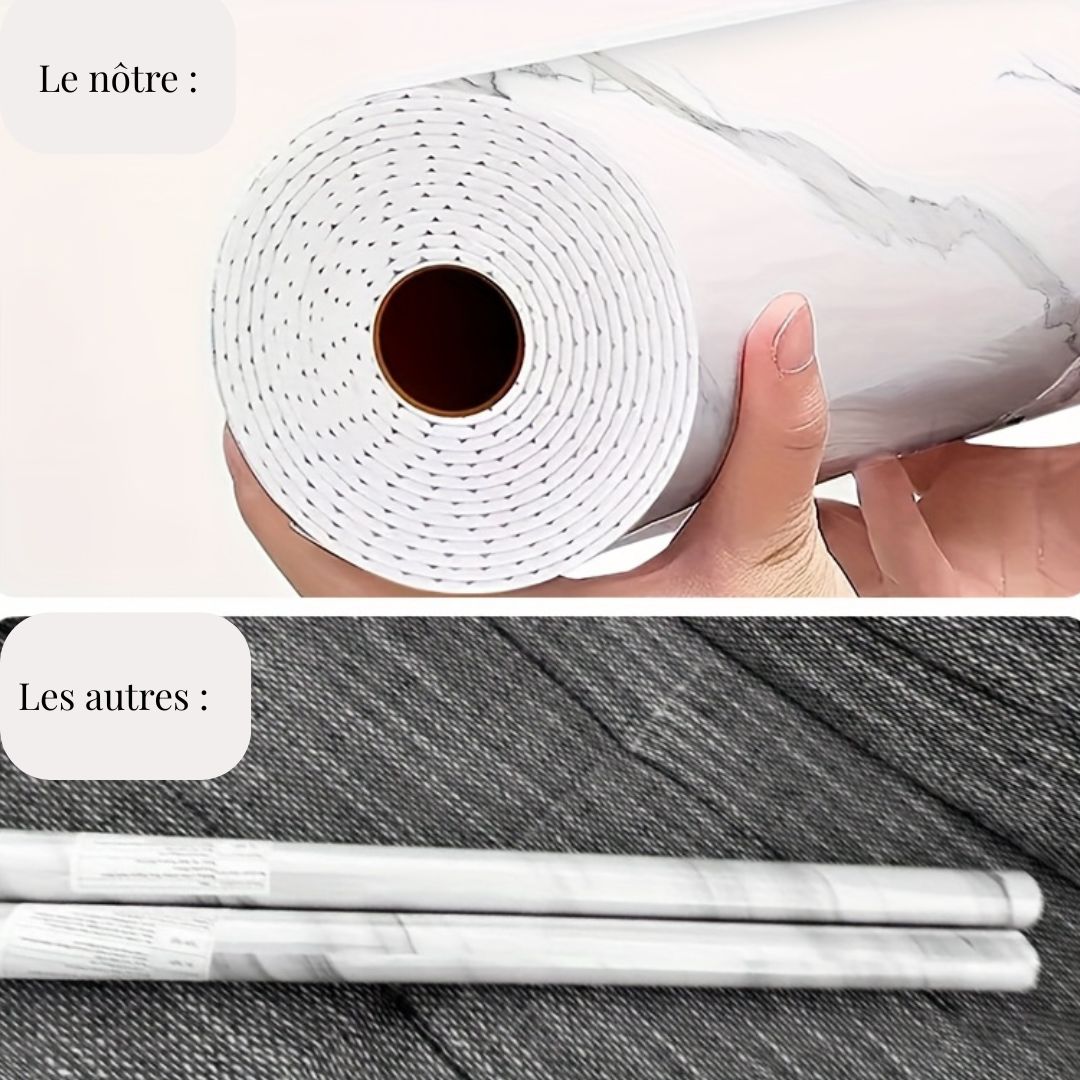 Rouleau adhésif effet marbre blanc – 3 m x 40 cm