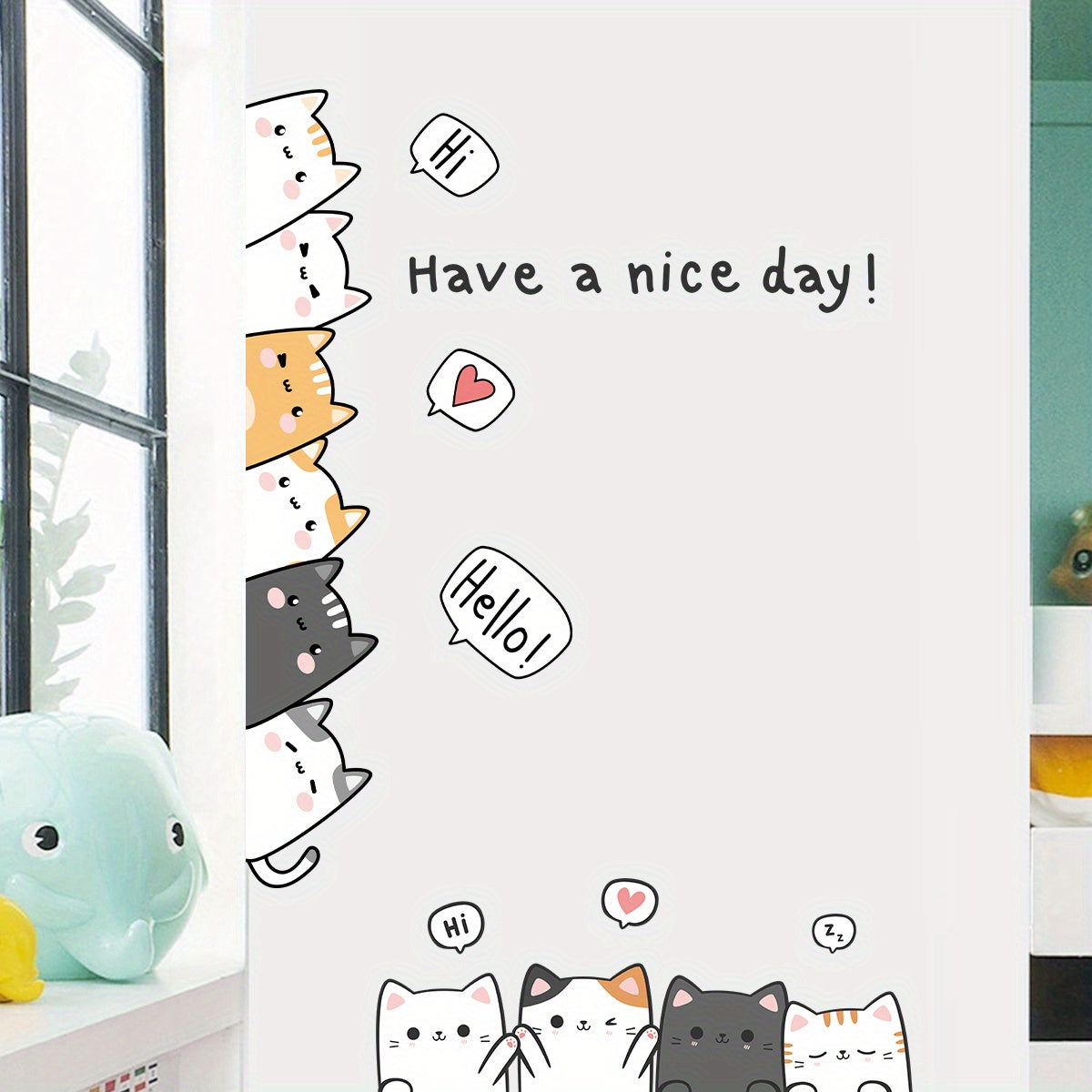 Sticker Porte Chats Mignons
