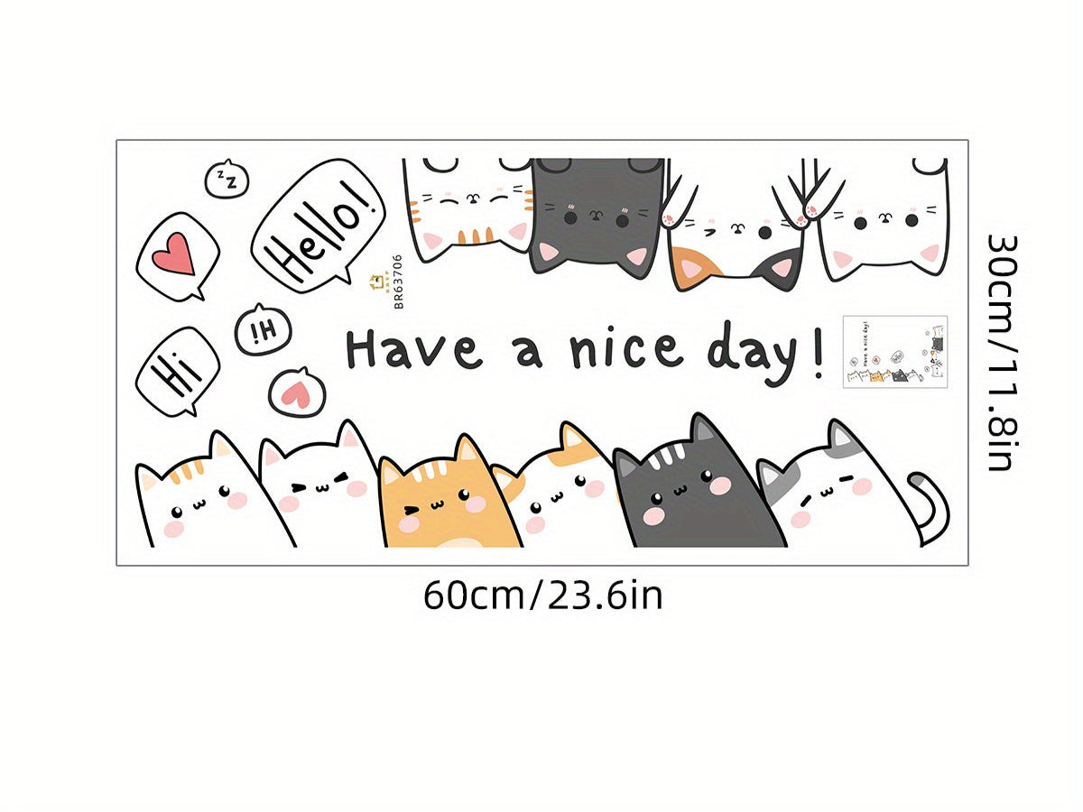 Sticker Porte Chats Mignons