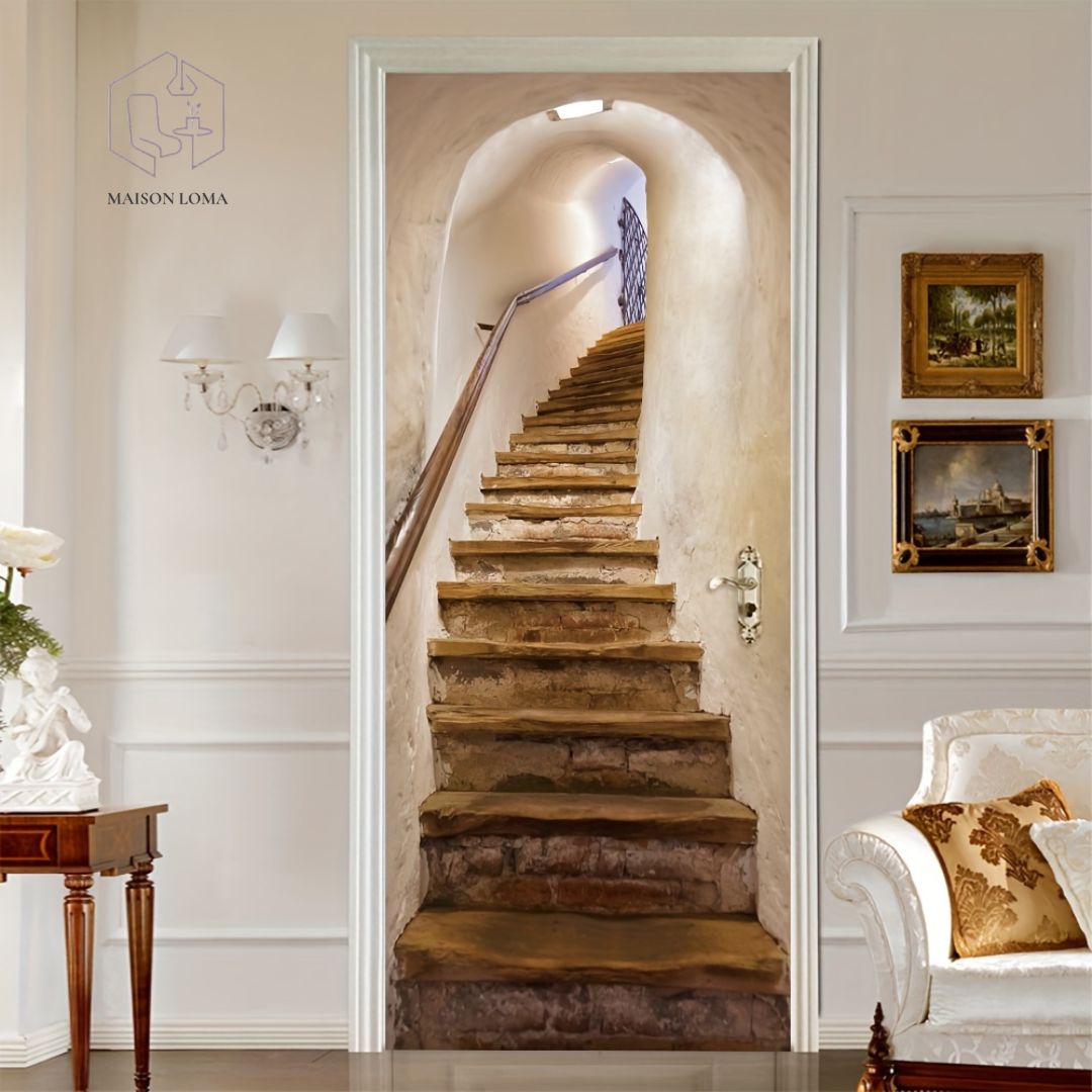 Sticker de Porte Escalier