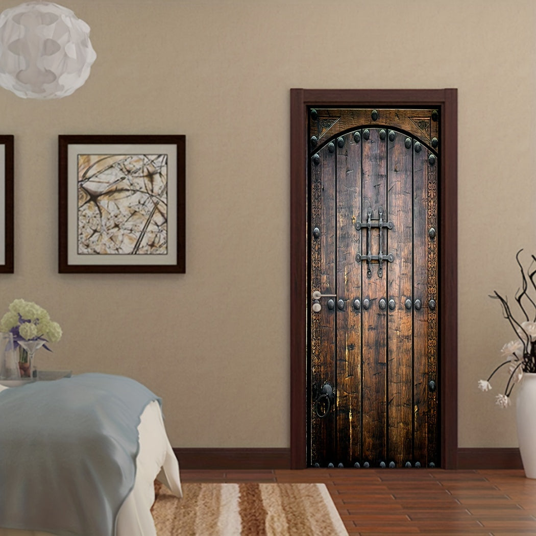 Sticker de Porte Rétro Bois