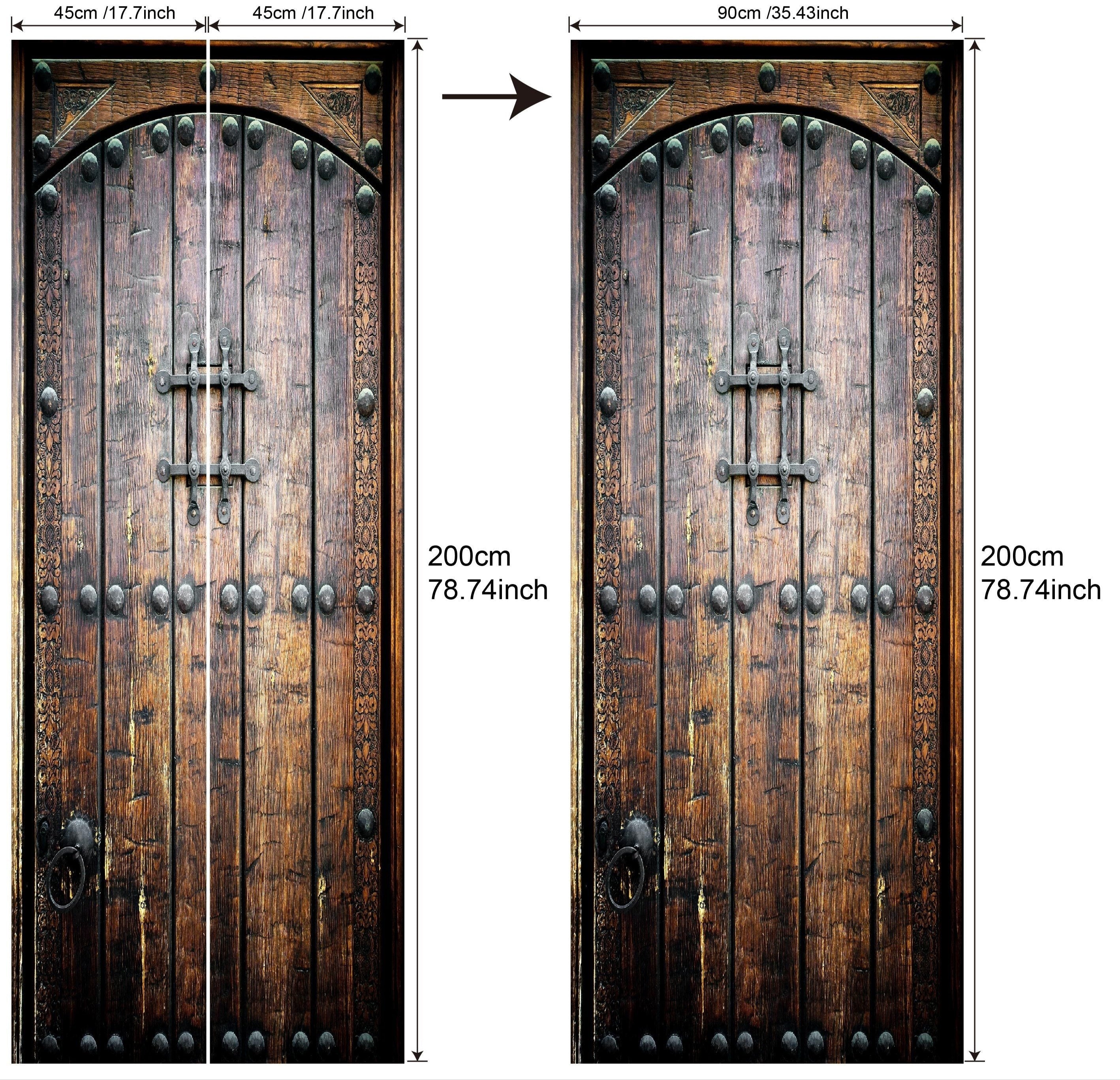 Sticker de Porte Rétro Bois