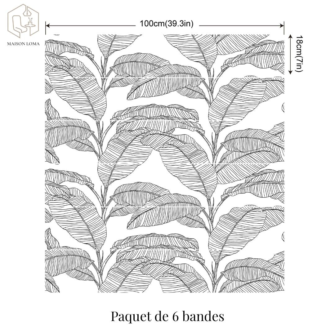 Stickers Escaliers Feuilles de Bananiers