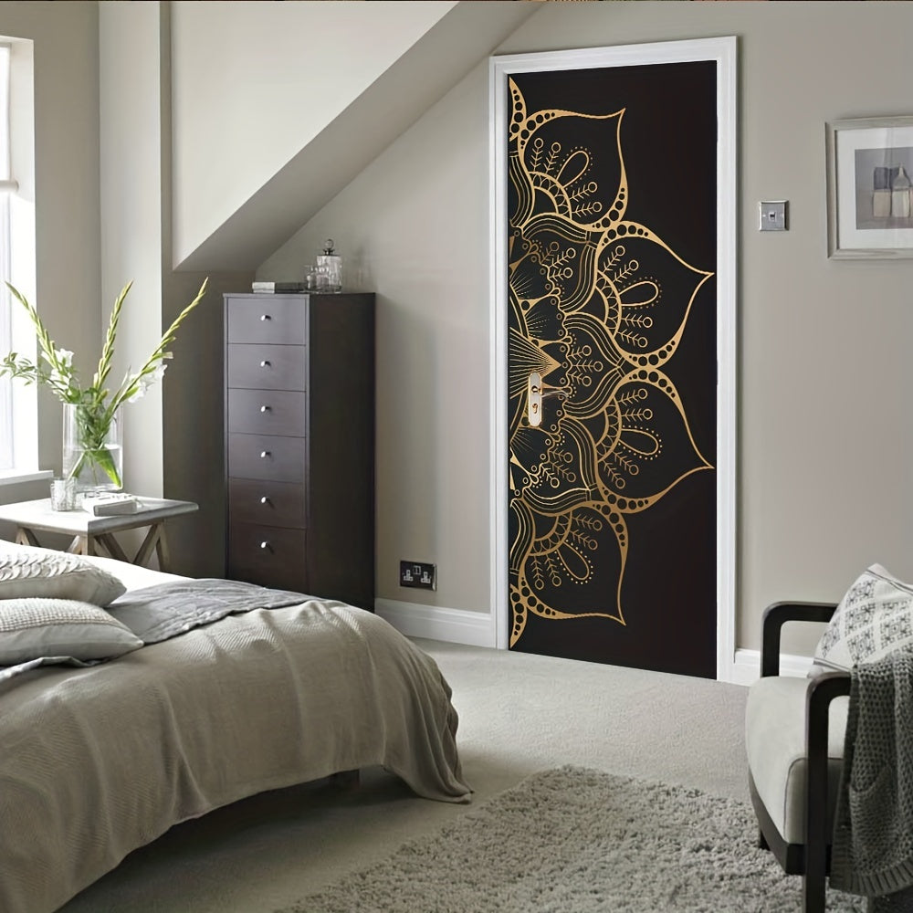 Sticker Porte Mandala Doré