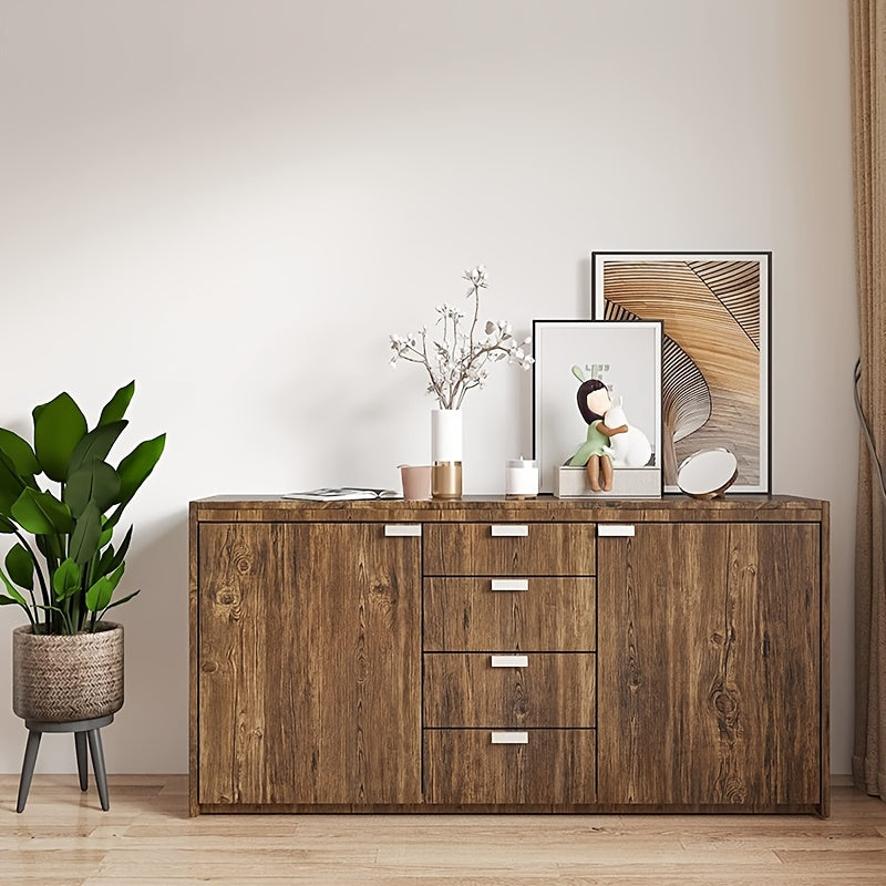 Sticker meuble auto-adhésif effet bois foncé