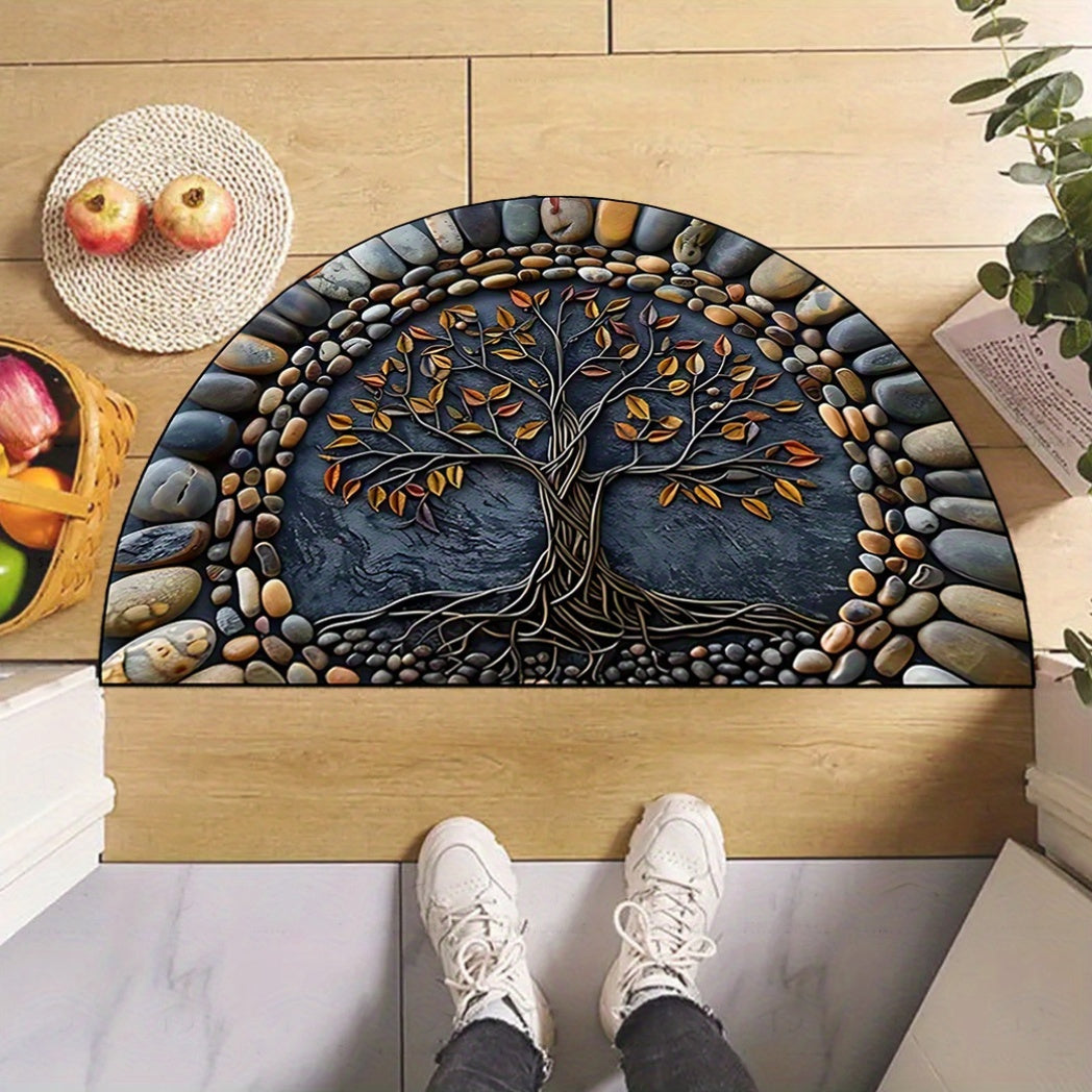 Tapis de Porte Arbre de Vie Antidérapant