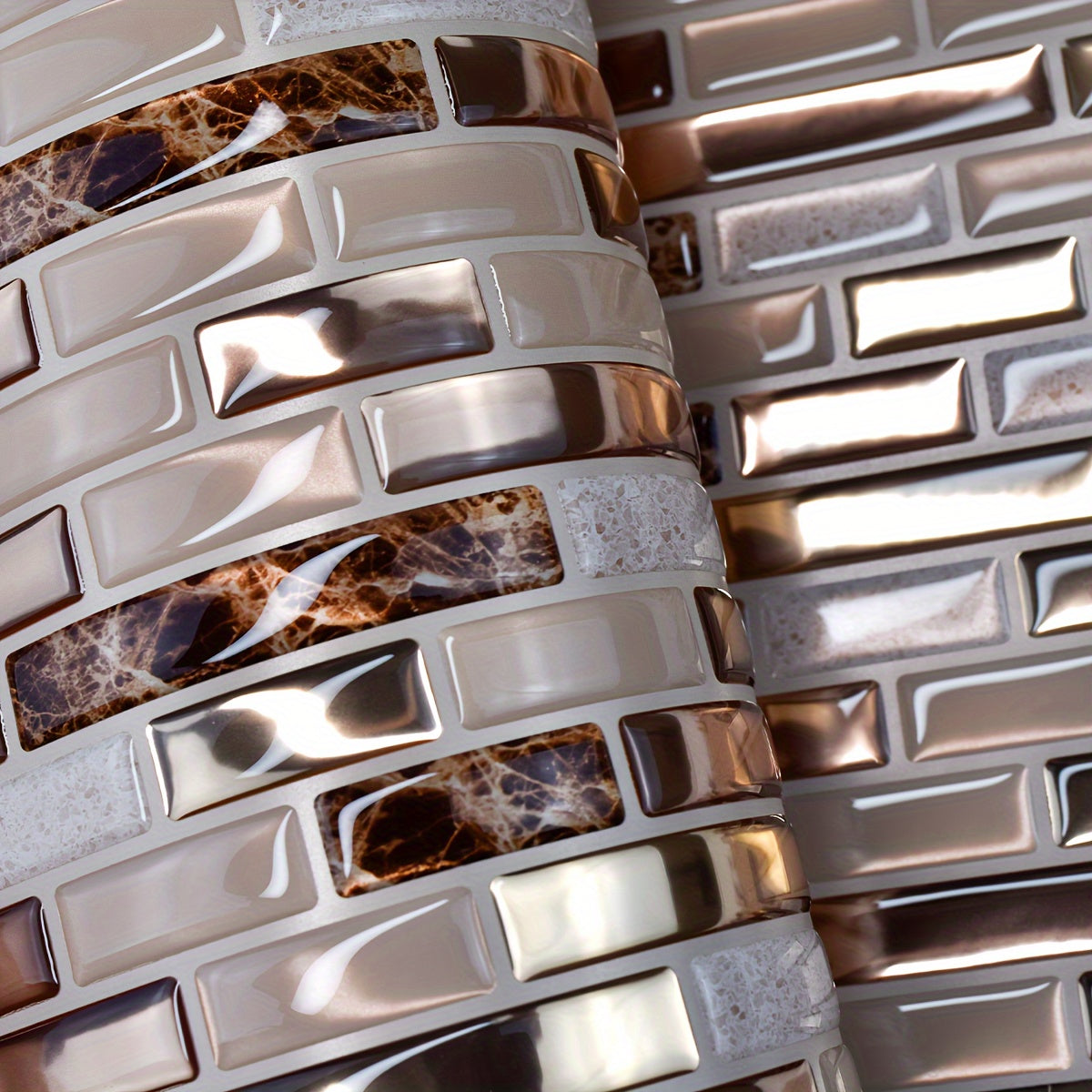 10 Autocollants Carreaux Mosaïque