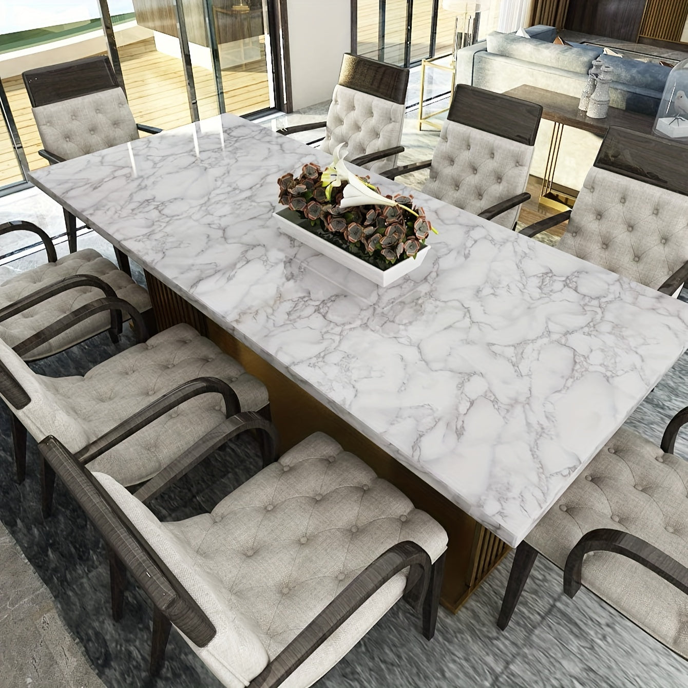 Sticker auto-adhésif meuble marbre