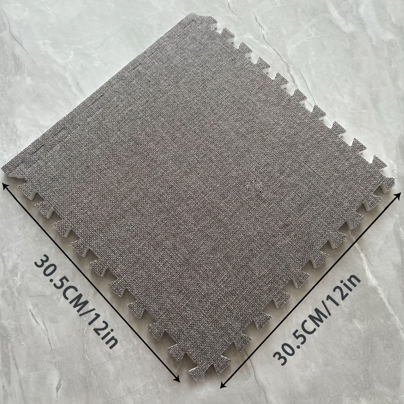 Tapis Mousse Effet Lin – Lot de 20 Dalles