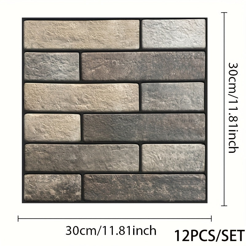 Stickers Muraux 3D Carrelage Effet Brique