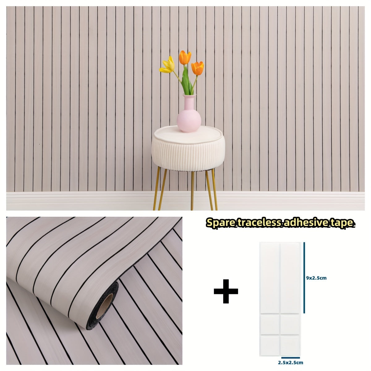 Rouleau Mural Effet Bois