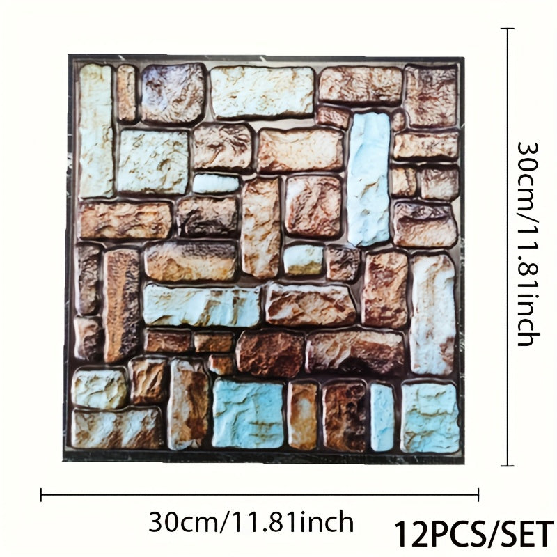 Stickers Muraux 3D Carrelage Effet Pierre