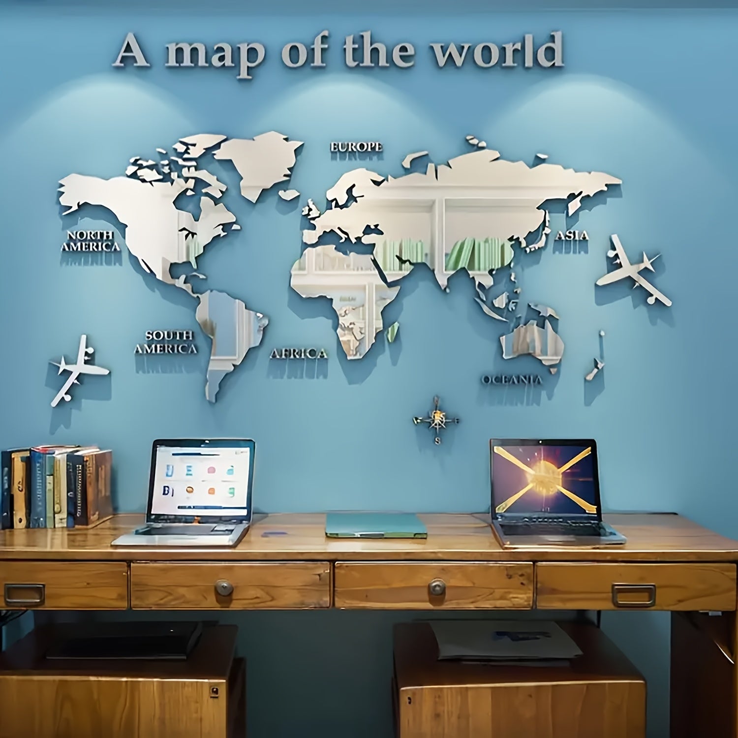 Autocollant Murale Carte du Monde