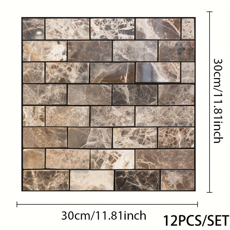 Stickers Muraux 3D Carrelage Effet Brique