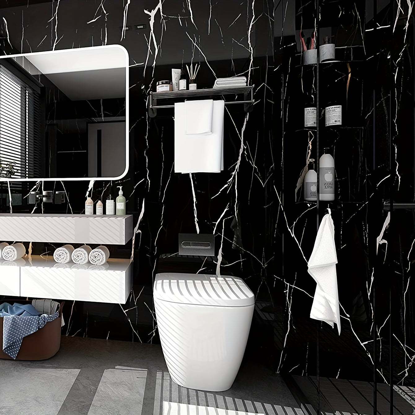 Sticker auto-adhésif meuble marbre