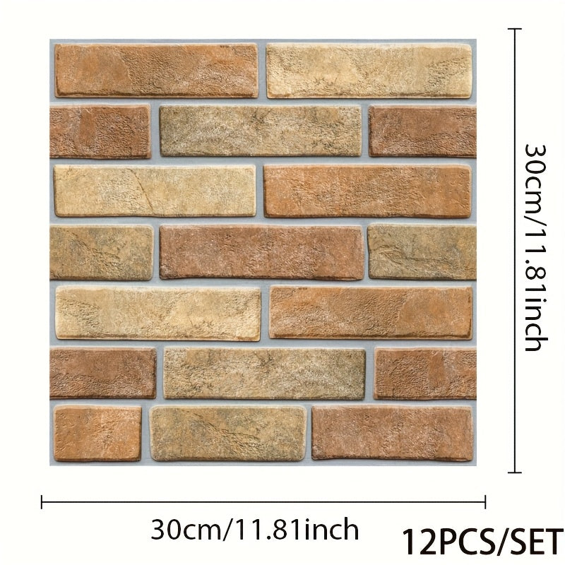 Stickers Muraux 3D Carrelage Effet Brique